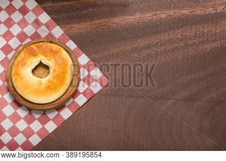 Pandequeso Traditional Colombian Food. Wood Table - Healthy Food