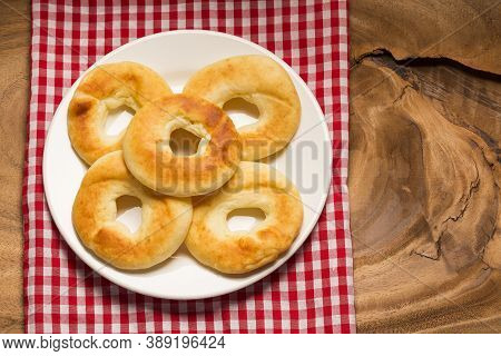 Pandequeso Traditional Colombian Food - Wood Table