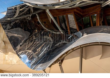 Elciego, Spain - 6 August 2020: Winery Of Marques De Riscal In Alava, Basque Country. The Futuristic