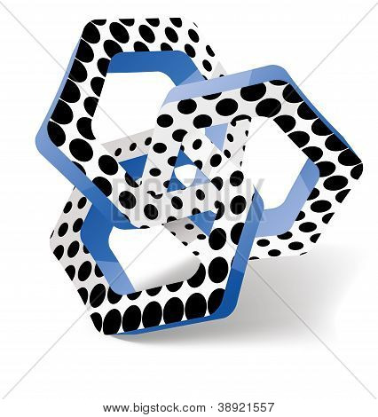 เวกเตอร์ abstraction หกเหลี่ยม