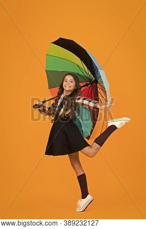 Happy To Be Around. Bright Autumn Style. Stay Positive Any Season. Happy Child Protected Rain. Rainb