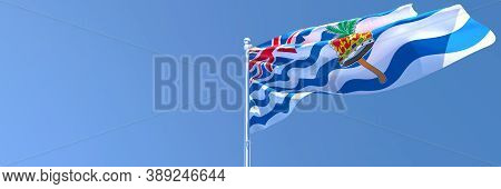 3d Rendering Of The National Flag Of British Indian Ocean Territory Waving