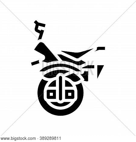 Monowheel Motorbike Vehicle Glyph Icon Vector. Monowheel Motorbike Vehicle Sign. Isolated Contour Sy