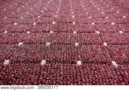 Background Of A Red Carpet Consisting Of Squares , Lifestyle
