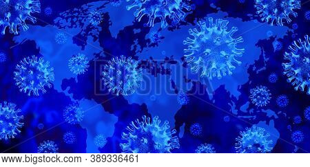 Global Coronavirus Virus Outbreak And Covid-19 Influenza Background As Dangerous Flu Strain Cases As