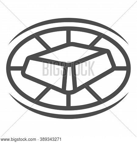 Piece Of Chocolate Line Icon, Chocolate Festival Concept, Sweet Cocoa Candy Sign On White Background