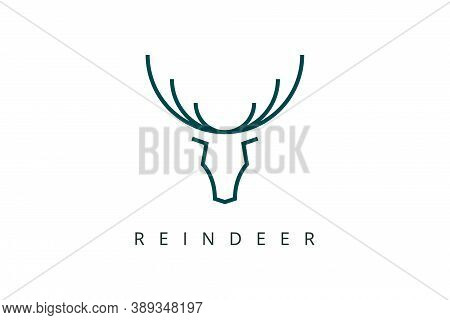 Reindeer Horn Logo For Business, Sports, Shopping Brand.