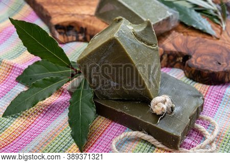 Blocks Of Handmade Bio Vegetal Laurel Bay Leaf Soap