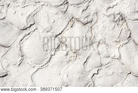 Seamless Abstract Pattern Of Cement Textured Plaster In Light Gray Color. Blank For Design.
