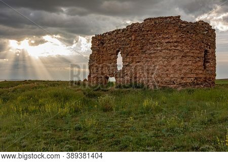 Ruins Of The Hermitage Of Santiago In Ayllón (segovia, Spain)