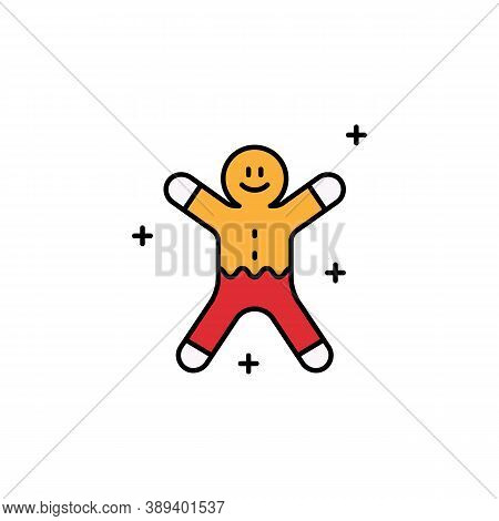 Cookie Man Line Icon. Elements Of New Year, Christmas Illustration. Premium Quality Graphic Design I