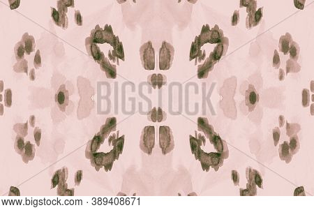 Brown Ocelot Imitation. Nude Retro Cheetah Skin Texture. Camouflage Material Design. Seamless Spotte