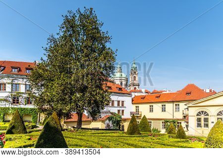 Vrtbovska Garden - Beautiful Baroque Garden Multiple Terraced Platforms, Lesser Town Of Prague, Czec