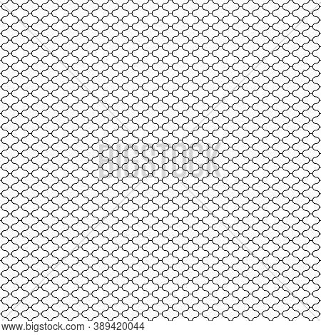 Seamless Pattern With Paseo Ornament. Oriental Traditional Ornamentation With Repeated Rounded Shape