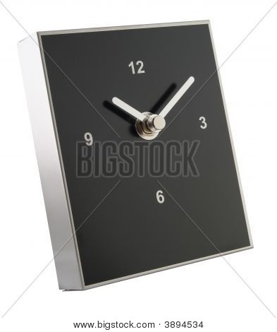 Modern Black Clock Isolated