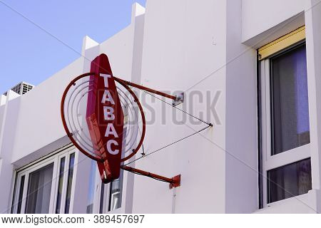 Bordeaux , Aquitaine / France - 10 10 2020 : Tabac Sign Text Of French Store Logo For Tobacco Seller