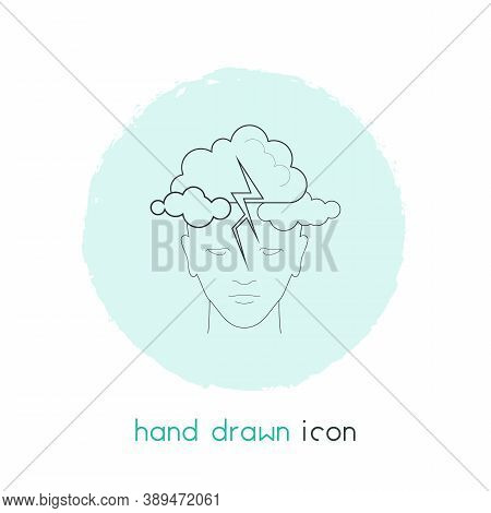 Mental Illness Icon Line Element. Vector Illustration Of Mental Illness Icon Line Isolated On Clean 