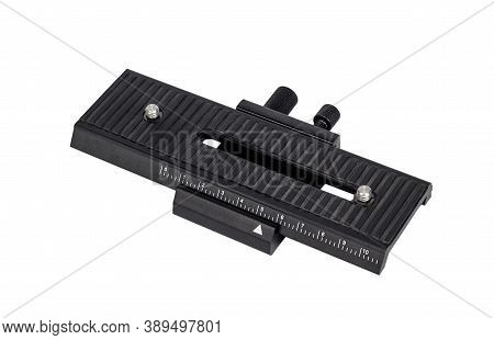 Focus Rail For Macrophotography. Isolated On White Background.