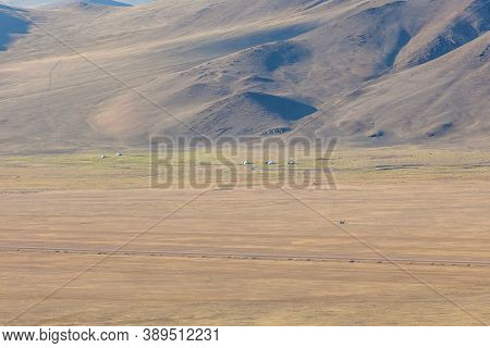 Mongolia Landscape. Altai Tavan Bogd National Park In Bayar-ulgii
