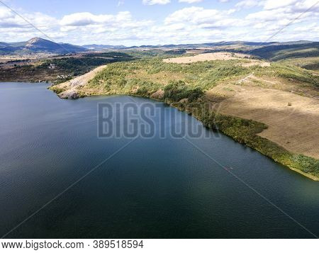 Aerial View Of Pchelina Reservoir, Pernik Region, Bulgaria
