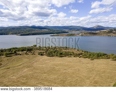 Aerial View Of Pchelina Reservoir, Pernik Region, Bulgaria