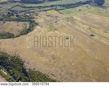Aerial View Of Iskar Panega Geopark Along The Gold Panega River, Bulgaria