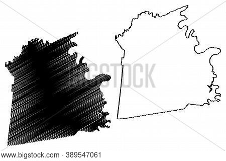 Mercer County, Kentucky (u.s. County, United States Of America, Usa, U.s., Us) Map Vector Illustrati