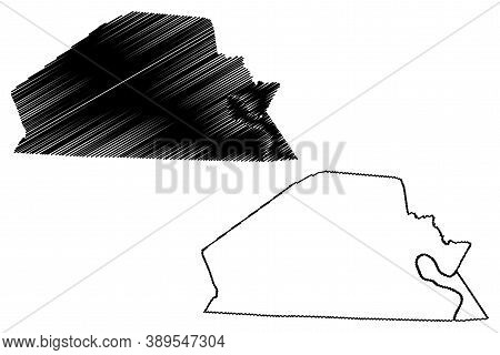 Monroe County, Kentucky (u.s. County, United States Of America, Usa, U.s., Us) Map Vector Illustrati