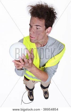 Man receiving shock