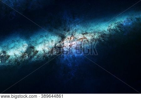 Blue Galaxy Space Background. Elements Of This Image Furnished By Nasa Were.