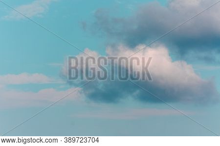 Blue Sky With Clouds. Clouds Background, White Clouds, Blue Sky.copy Space.