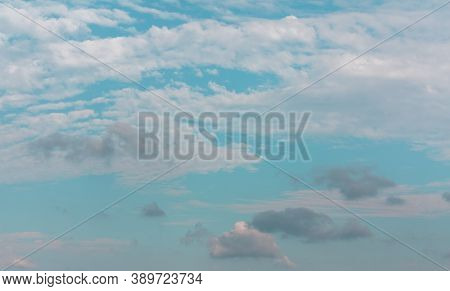 Blue Sky With Clouds. Clouds Background, White Clouds, Blue Sky.copy Space.