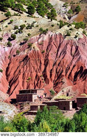 Village in the Atlas mountains, Morocco, Africa