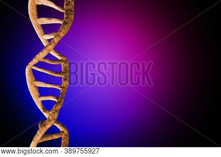 Abstract Dna Strand Double Helix Genetics 3d Illustration