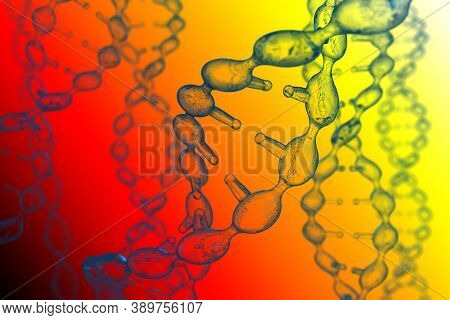 Abstract Dna Strand Double Helix Genetics 3d Illustration