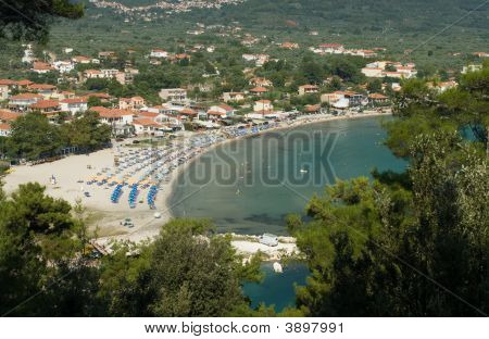 Skala Potamias Beach i Thasos Grækenland