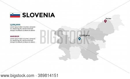Slovenia Vector Map Infographic Template. Slide Presentation. Global Business Marketing Concept. Col