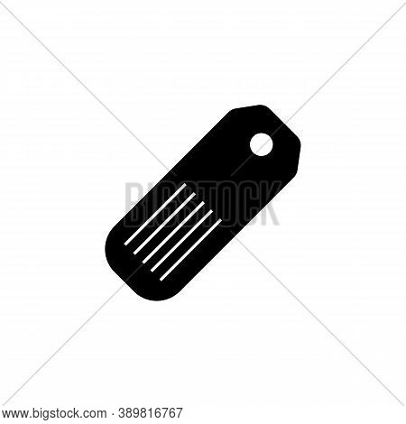 Black Name Tag On White Background. Vector Eps10