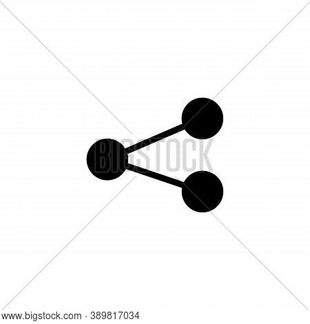 Share Black Icon On White Background. Vector Eps10