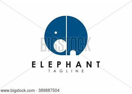 Cute Baby Elephant Logo Design Vector Eps