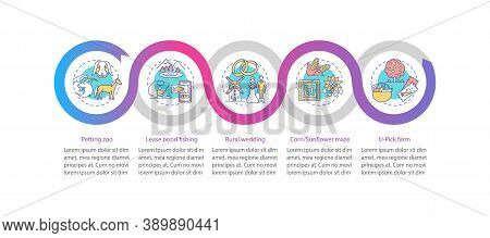 Agritourism Vector Infographic Template. U Pick Farm. Rural Wedding Presentation Design Elements. Da