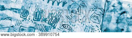Dirty Fabric Pattern. Sky Tie Dye Pattern. Cloud