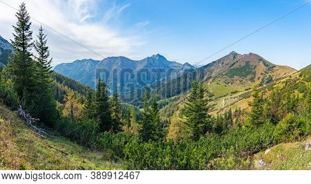 Eisenerzer Reichenstein Peak And Mountains. Panorama And Beautiful Scenery Close To Eisenerz In Styr