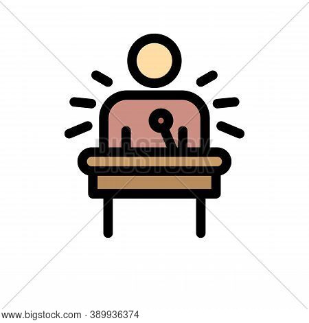 Internship Speech Icon. Outline Internship Speech Vector Icon For Web Design Isolated On White Backg