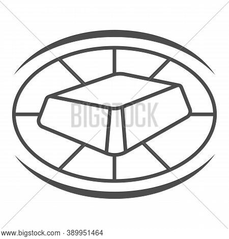 Piece Of Chocolate Thin Line Icon, Chocolate Festival Concept, Sweet Cocoa Candy Sign On White Backg