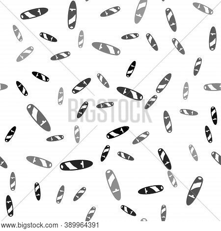 Black Cigar Icon Isolated Seamless Pattern On White Background. Vector