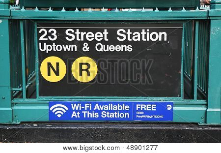Subway entrance at 23rd Street in NYC