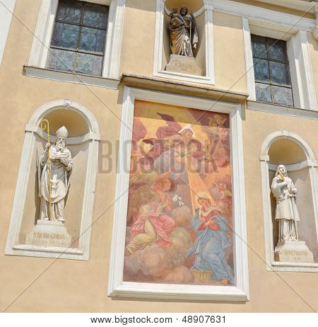 St.-Nikolaus-Kathedrale-Fassade in Slowenien Ljubljana
