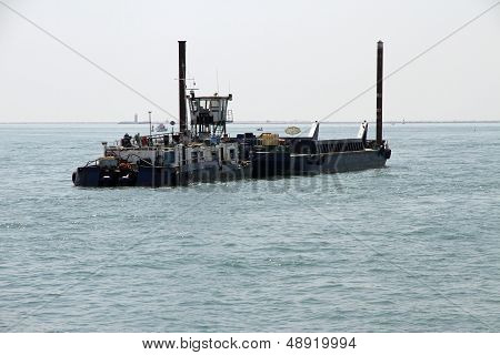 Huge Boat For Transporting Building Materials