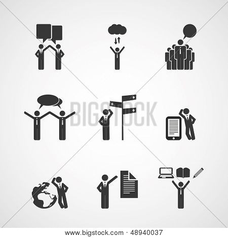 Şekil, insanlar simgeler - iş kavramı